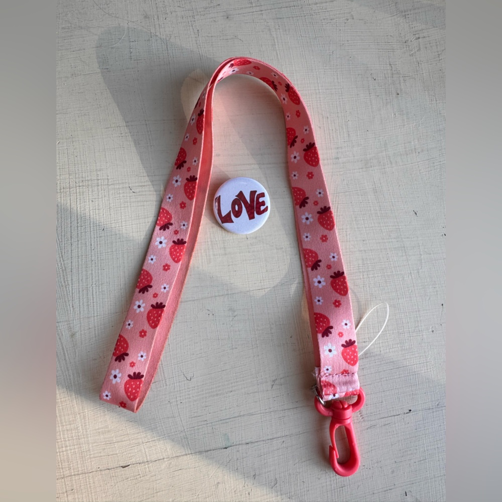 Strawberry Love Kids Lanyard